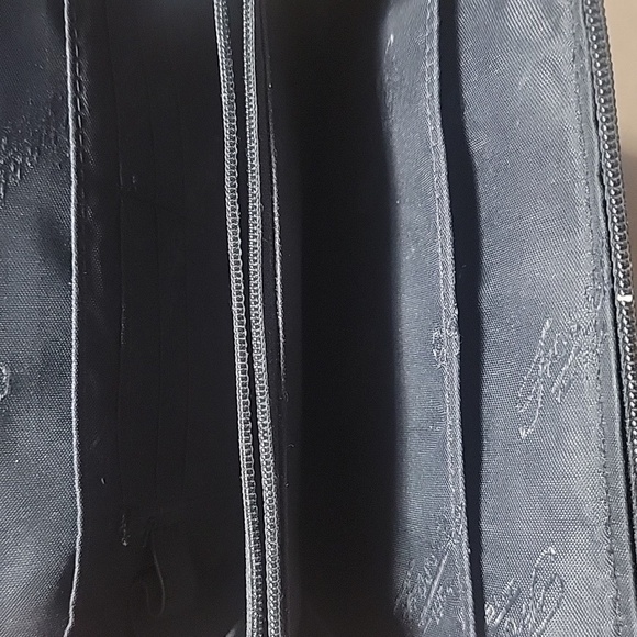 Fossil Pebbled Leather, Black Organizer, Wallet Crossbody Bag, EUC. - Picture 3 of 10